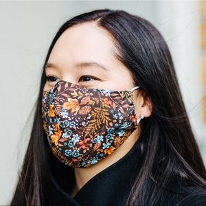 Cotton Face Mask, Nose Wire + Adjustable Ear Loops
